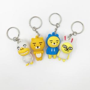 Cute 3D Cartoon Silicone Keychains