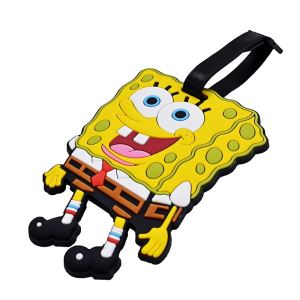 SpongeBob কার্টুন ট্যাগ সিলিকন পিভিসি লাগেজ ট্যাগ